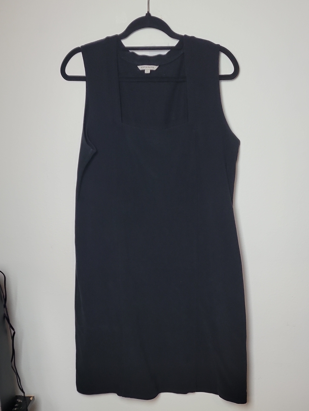 Boston Proper square neck Black stretch dress